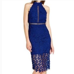 Bardot Gemma Lace Halter Midi Dress